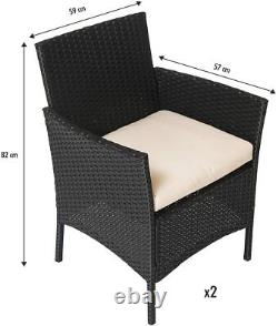 4 Piece Rattan Garden Furniture Set Table Chairs Sofa Wicker Outdoor Patio Set