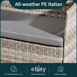 4 Piece Rattan Garden Furniture Sets, Patio Conservatory Set, Include Rattan Lov