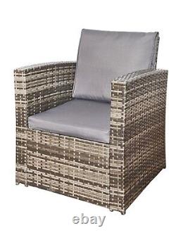 4-Piece Rattan Garden Sofa Chair Table Furniture Outdoor Set Patio Conservatory