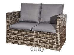 4-Piece Rattan Garden Sofa Chair Table Furniture Outdoor Set Patio Conservatory
