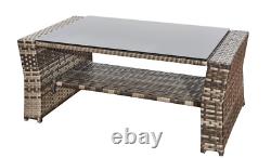 4-Piece Rattan Garden Sofa Chair Table Furniture Outdoor Set Patio Conservatory