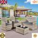 4 Piece Rattan Outdoor Furniture Sofa Table Chair Set Garden Patio Conservatory