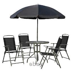 4 Seater Bistro Set Garden Furniture Patio Bistro Round Table Chairs With Parasol