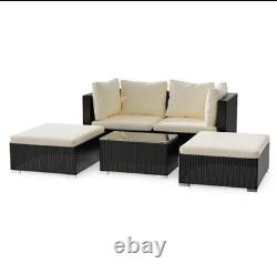 4 Seater Corner Sofa Rattan Garden Furniture L-Shape Indoor Outdoor Patio Set