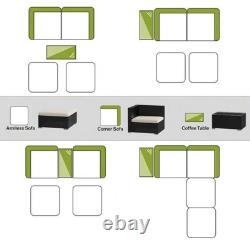 4 Seater Corner Sofa Rattan Garden Furniture L-Shape Indoor Outdoor Patio Set