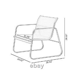 4 Seater Garden Furniture Set Outdoor Patio Glass Top Table and Chairs Set UK