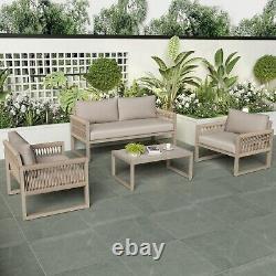 4 Seater Garden Lounge Set Patio Conservatory Outdoor Furniture Sofa Table Set