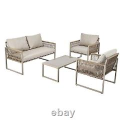 4 Seater Garden Lounge Set Patio Conservatory Outdoor Furniture Sofa Table Set