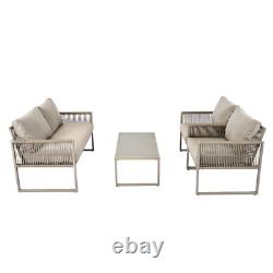 4 Seater Garden Lounge Set Patio Conservatory Outdoor Furniture Sofa Table Set