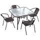 4 Seater Garden Table & Chair Set Outdoor Patio Furniture Dining Table Chairs