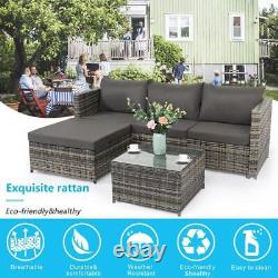 4 Seater Rattan Garden Furniture Outdoor Corner Set Outdoor Patio Sofa L Shape