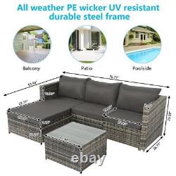 4 Seater Rattan Garden Furniture Outdoor Corner Set Outdoor Patio Sofa L Shape