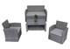 4 Seater Sofa Set Rattan Garden Furniture Grey Outdoor Patio Lounge Coffee Table