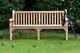 4 Seater Teak Wooden Garden Bench Outdoor Patio Seat Chair Park Wood Furniture