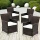 4 X Rattan Garden Furniture Dining Chairs Set Outdoor Patio