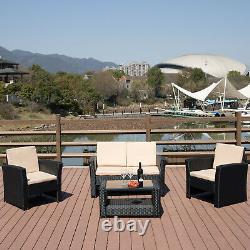 4 X Rattan Garden Furniture Sofa Set Lounger Table Patio Outdoor Conservatory