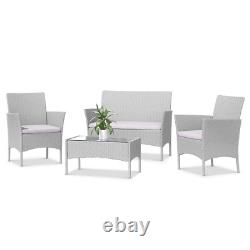 4 piece Rattan Garden Furniture Set With Cushions Patio Rattan furniture sofa we