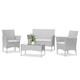 4 Piece Rattan Garden Furniture Set With Cushions Patio Rattan Furniture Sofa We