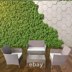 4piece Rattan patio Garden Furniture Sofa Outdoor Chair Table 4PC Coffee Balcony