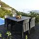 5 Pcs Outdoor Pp Rattan Garden Dining Cube Set Patio Furniture Set