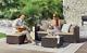 5-piece Corner Patio Sofa Garden Furniture Set Pe Patio Furniture Couch Rattan