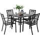 5 Piece Garden Patio Furniture Set Outdoor Table Chairs Set Dining Armchair