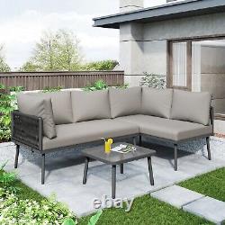 5 Seater Garden Lounge Set Patio Conservatory Outdoor Furniture Corner Sofa Set