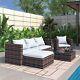 5 Seater Rattan Garden Sofa Dining Table Set Chairs Outdoor Yard Patio Furniture