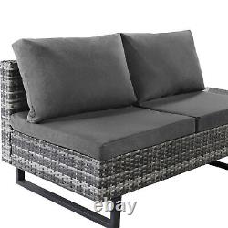 5-seater Rattan Garden Furniture Sofa Set Patio Outdoor Corner Lounge L-shape