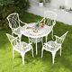 5pcs Outdoor Cast Aluminum Set Garden Furniture Set Patio Bistro Table Chair