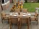 6 Feet Wooden Garden Furniture Set Patio Set Table And 6 Chairs