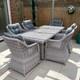 6 Seater Garden Dining Table And Chairs Outdoor Patio Furniture Set Cushions