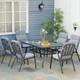 6 Seater Garden Dining Table And Chairs Outdoor Patio Furniture Set Seat Cushion