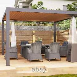 6 Seater Rattan Dining Set Round Garden Furniture with Cushions Patio Table Chairs