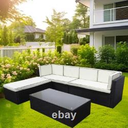 6 Seater Rattan Garden Corner Sofa Patio Furniture Set Grey/Brown/Black ZF202201