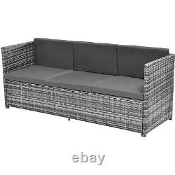 6-seater 7-angle Backrest Sofa Table PE Rattan Garden Furniture Patio Lounge Set