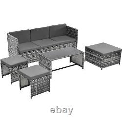 6-seater 7-angles Backrest Sofa Table Rattan Garden Furniture Patio Lounge Set