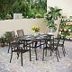 7 Pcs Garden Patio Dining Furniture Set Outdoor Furniture Stackable Chairs Table