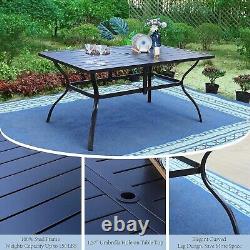 7 Pcs Garden Patio Dining Furniture Set Outdoor Furniture Stackable Chairs Table