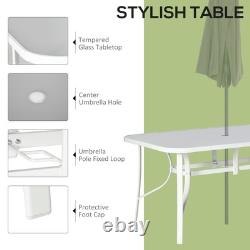 7 Piece Garden Dining Set 6 Seater Outdoor Patio Furniture Grey