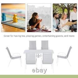 7 Piece Garden Dining Set 6 Seater Outdoor Patio Furniture Grey