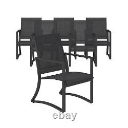 7PC Garden Dining Set Outdoor Furniture Patio Chairs Table Grey New Jersey
