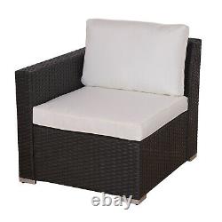 7pc Rattan Sofa Set Patio Garden Furniture Outdoor Wicker Table Chairs Seater