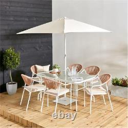 8-Piece Garden Patio Furniture Set with Parasol NEW