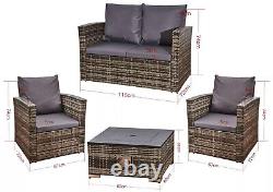 8 Seater Rattan Sofa Set Garden Furniture Patio Outdoor Indoor backyard Balcony