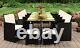 9 11 13 Piece Rattan Garden Cube Set Chairs Sofa Table Outdoor Patio Furniture