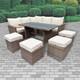 9 Seater Rattan Furniture Garden Patio Outdoor Lounge Set Sofa Dining Table