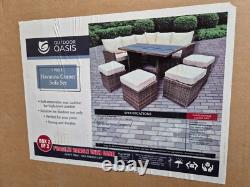 9 Seater Rattan Furniture Garden Patio Outdoor Lounge Set Sofa Dining Table