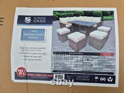 9 Seater Rattan Furniture Garden Patio Outdoor Lounge Set Sofa Dining Table