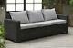Allibert California Graphite Grey 3-seater Sofa In Rattan Garden Furniture